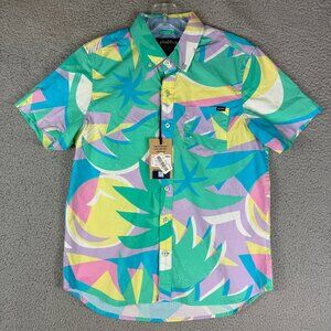Chubbies Shirt Mens Small Short Sleeve Button Up Colorful Abstract Print NWT